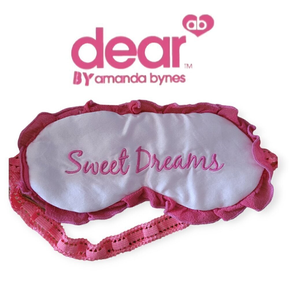 Dear Amanda Bynes Y2K 100% Silk Pink Sleep Mask Collectible